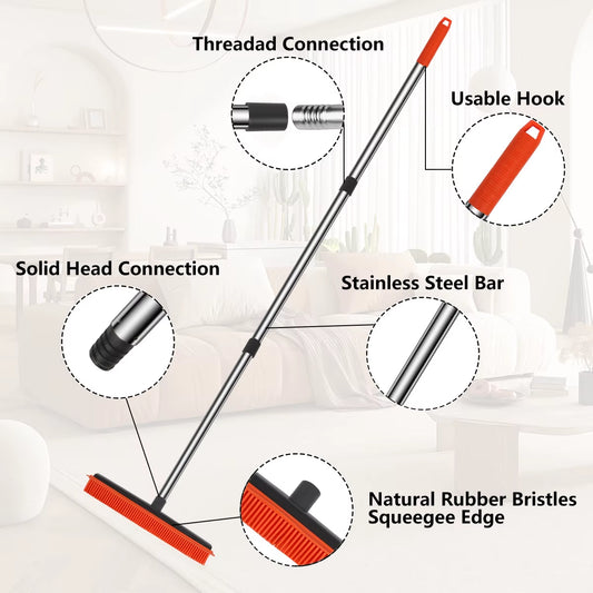 Furglide Pet Hair Rubber Broom